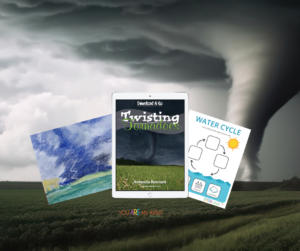 This tornadoes homeschool unit study bundle includes all of the integrated lessons for learning and fun including science, art and more!