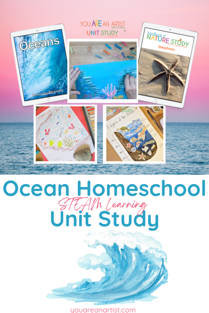 Get ready for an unforgettable learning adventure into the ocean world with our ocean homeschool unit study bundle! Science, art and nature study!